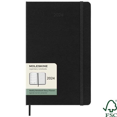 Moleskine hard cover 12 month weekly L planner